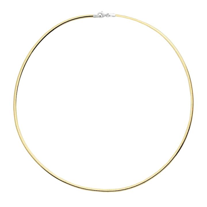 10k Gold Two Tone Reversible Omega Necklace - 17-in, Women's, Size: 17, Yellow
