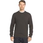 Men's Van Heusen Flex Classic-fit Stretch Fleece Crewneck Sweater, Size: Xl, Dark Brown