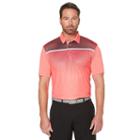 Men's Grand Slam Regular-fit Gradient-striped Performance Golf Polo, Size: Xxl, Orange Oth