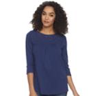 Women's Sonoma Goods For Life&trade; Eyelet Tee, Size: Small, Dark Blue