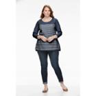 Plus Size Croft & Barrow&reg; Roll-cuff Tee, Women's, Size: 2xl, Blue