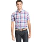 Men's Izod Classic-fit Essential Plaid Chambray Woven Button-down Shirt, Size: Xxl, Pink