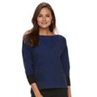 Women's Dana Buchman Boatneck Sweater, Size: Xs, Med Blue