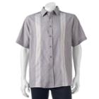 Men's Haggar Classic-fit Microfiber Easy-care Button-down Shirt, Size: Xxl, Black