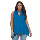 Plus Size Jennifer Lopez Cascade Tank, Women's, Size: 2xl, Dark Blue