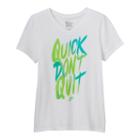 Girls 7-16 Nike Quick Don't Quit Graphic Tee, Girl's, Size: Medium, White