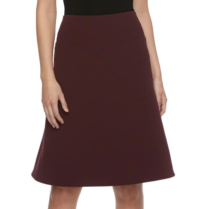Women's Apt. 9&reg; Tummy Control A-line Skirt, Size: Xl, Red