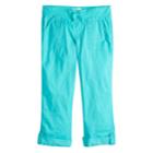 Girls 7-16 & Plus Size So&reg; Utility Rolled Cuff Capri Pants, Size: 18 1/2, Turquoise/blue (turq/aqua)