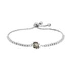 Silver Plated Crystal Cat Bolo Bracelet, Women's, Size: 9, Multicolor
