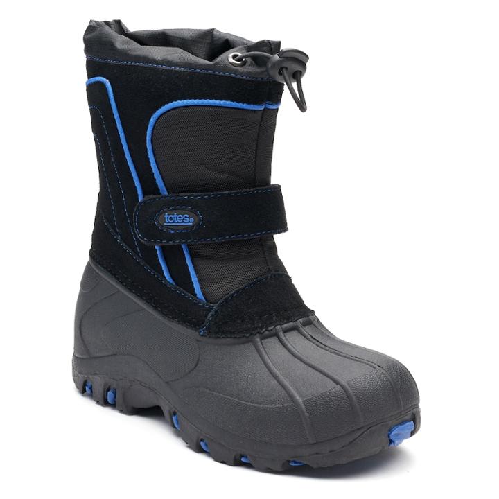 Totes Tate Boys' Winter Boots, Size: 6, Grey (charcoal)