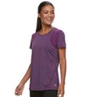 Women's Tek Gear&reg; Base Layer Short Sleeve Tee, Size: Large, Drk Purple