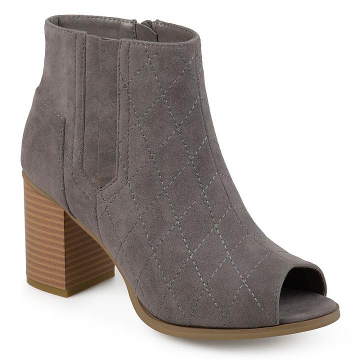 Journee Collection Henley Women's High Heel Ankle Boots, Size: 6, Grey