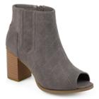 Journee Collection Henley Women's High Heel Ankle Boots, Size: 6, Grey