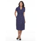 Women's Dana Buchman Notch Collar Dress, Size: Large, Med Purple