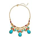 Gs By Gemma Simone Samurai Warrior Collection Teardrop Bib Necklace, Girl's, Size: 18, Multicolor