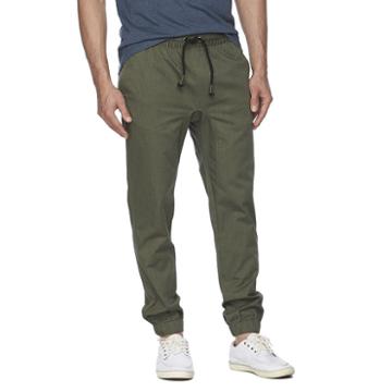 Men's Silver Lake Twill Jogger Pants, Size: Large, Dark Green