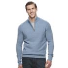 Big & Tall Croft & Barrow&reg; True Comfort Classic-fit Stretch Quarter-zip Sweater, Men's, Size: 4xb, Med Blue