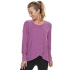 Women's Tek Gear&reg; Tulip Hem Long Sleeve Top, Size: Xs, Med Purple