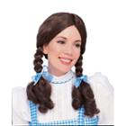 Child / Adult Wizard Of Oz Dorothy Costume Wig, Brown
