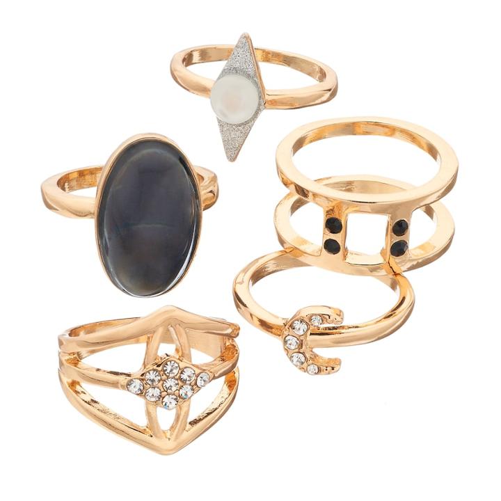 5-pc. Nickel Free Ring Set, Women's, Gold