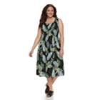 Plus Size Croft & Barrow&reg; Smocked Tank Dress, Women's, Size: 1xl, Black