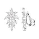 Napier Cubic Zirconia Cluster Clip-on Earrings, Women's, Silver