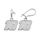 Insignia Collection Nascar Kyle Busch Sterling Silver 18 Drop Earrings, Women's, Grey