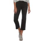 Women's Sonoma Goods For Life&trade; Crop Capri Jeans, Size: 6, Black