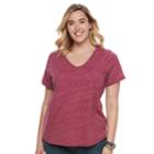 Plus Size Sonoma Goods For Life&trade; Essential V-neck Tee, Women's, Size: 3xl, Med Red