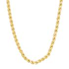14k Gold Over Silver Rope Chain Necklace - 30 In, Women's, Size: 30, Yellow