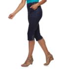 Women's Croft & Barrow&reg; Rivet-hem Pull On Capris, Size: Large, Blue