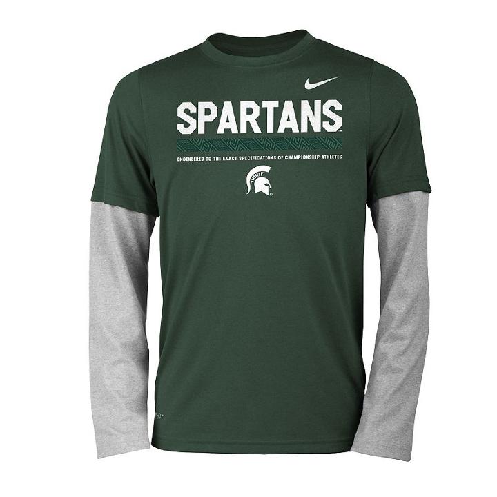 Boys 8-20 Nike Michigan State Spartans Legend Tee Set, Size: S 8, Green