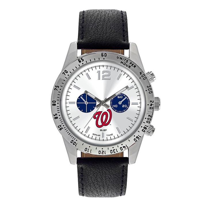Men's Game Time Washington Nationals Letterman Watch, Black