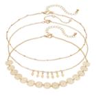 Filigree Disc, Shaky Kite & Beaded Choker Necklace Set, Women's, Gold