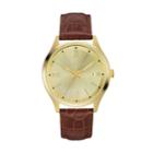 Caravelle Men's Leather Watch - 44b119, Size: Large, Brown