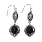 Napier Jet And Silver Tone Pebicone Drop Earrings, Women's, Grey
