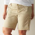 Plus Size Sonoma Goods For Life&trade; Cargo Bermuda Shorts, Women's, Size: 20 W, Light Grey