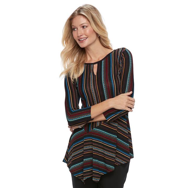 Women's Dana Buchman Keyhole Asymmetrical Top, Size: Xs, Med Red