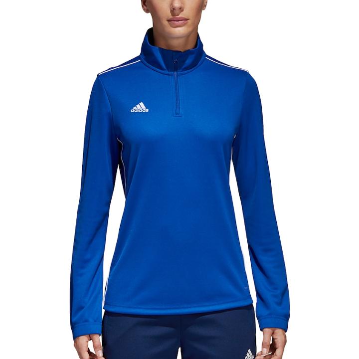 Women's Adidas Core 18 1/4-zip Training Top, Size: Medium, Turquoise/blue (turq/aqua)