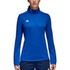 Women's Adidas Core 18 1/4-zip Training Top, Size: Medium, Turquoise/blue (turq/aqua)