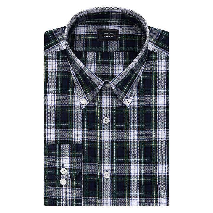 Big & Tall Arrow Classic-fit Wrinkle-free Poplin Dress Shirt, Men's, Size: 19 37-38, Ovrfl Oth