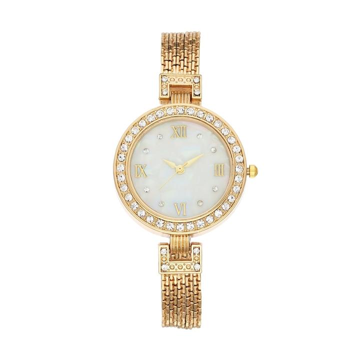 Women's Crystal Watch, Size: Small, Yellow