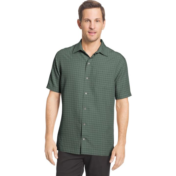 Men's Van Heusen Air Classic-fit Dobby Casual Button-down Shirt, Size: Xxl, Green