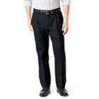 Men's Dockers&reg; Signature Khaki Lux Classic-fit Stretch Pleated Pants D3, Size: 36x34, Black