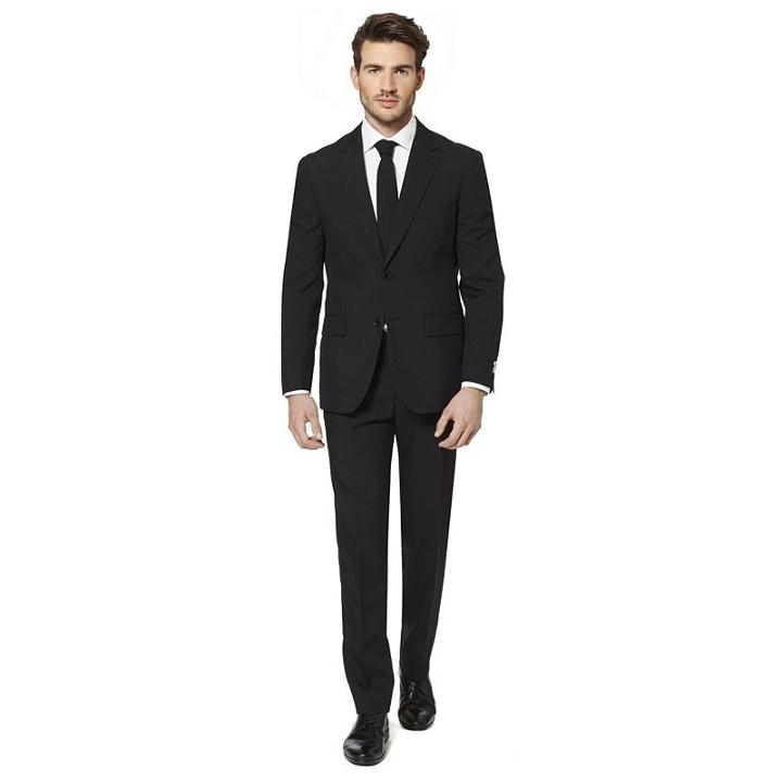 Men's Opposuits Slim-fit Black Knight Suit & Tie Set, Size: 38 - Regular