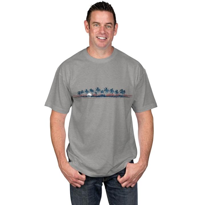 Big & Tall Newport Blue Tropical Graphic Tee, Men's, Size: Xxl Tall, Light Grey