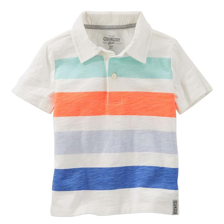 Boys 4-8 Oshkosh B'gosh&reg; Striped Jersey Polo, Boy's, Size: 12, Ovrfl Oth