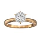 Forever Brilliant 1 Carat T.w. Lab-created Moissanite 14k Gold Solitaire Ring, Women's, Size: 6, White