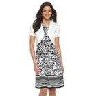 Women's Nina Leonard Solid Shrug, Size: Large, White