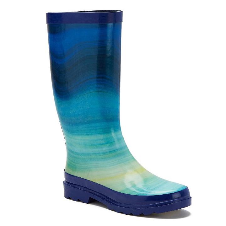 Sugar Raffle Women's Waterproof Rain Boots, Girl's, Size: 10, Blue